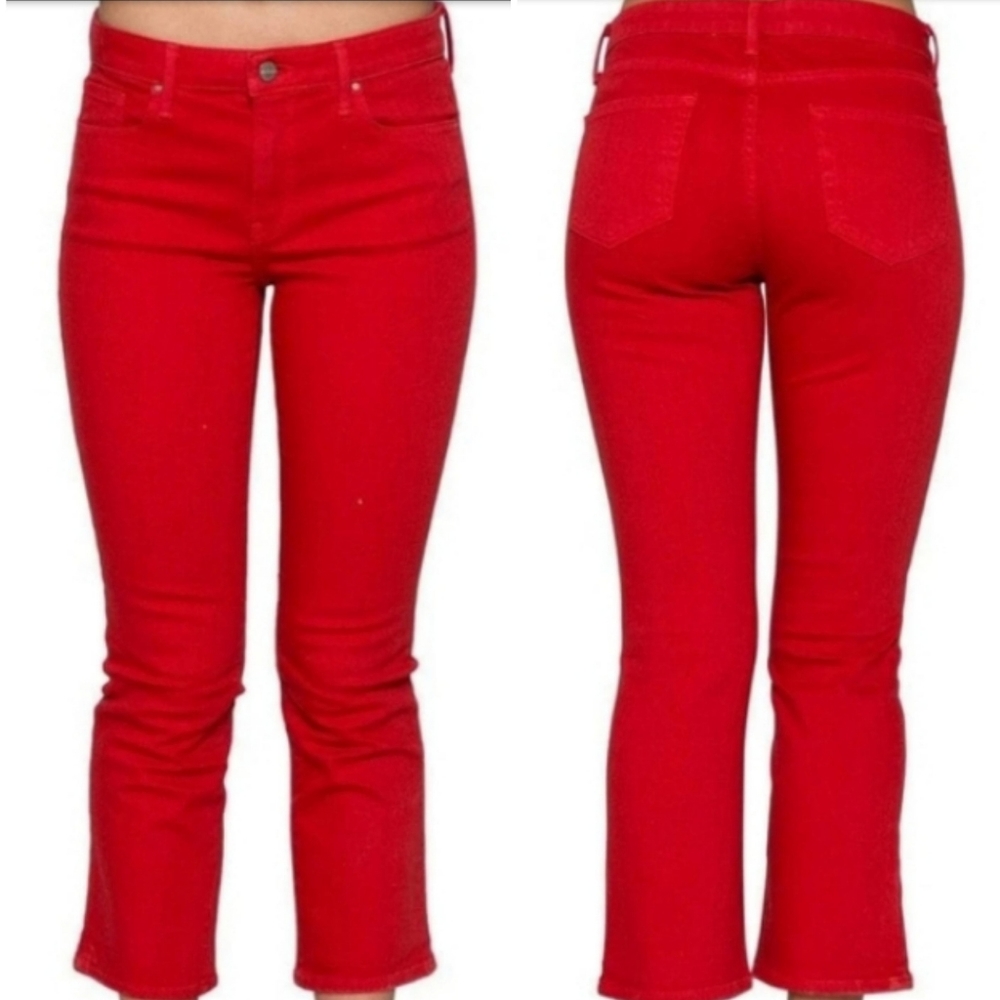 🆕️Velvet by Graham & Spencer Kate Red Ankle/Crop Highrise Jeans. Size: W28x25L.